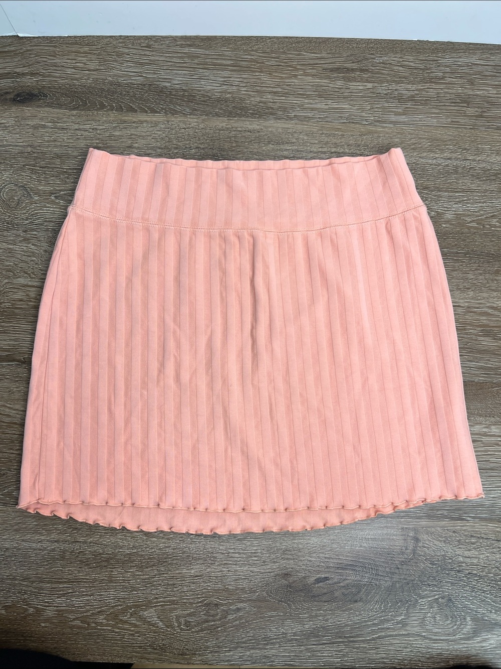 OFFLINE by Aerie OG Groove Lettuce Hem Mini Skirt – Peach – Women’s Large